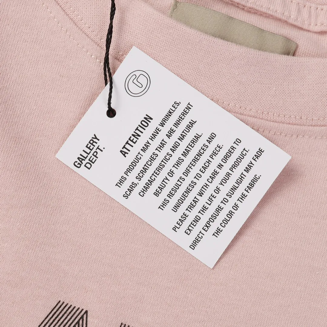 GALLERY.DEPT Summer new short-sleeved style No.: D3125#P106 Color: Gray Pink Size: S M L XL